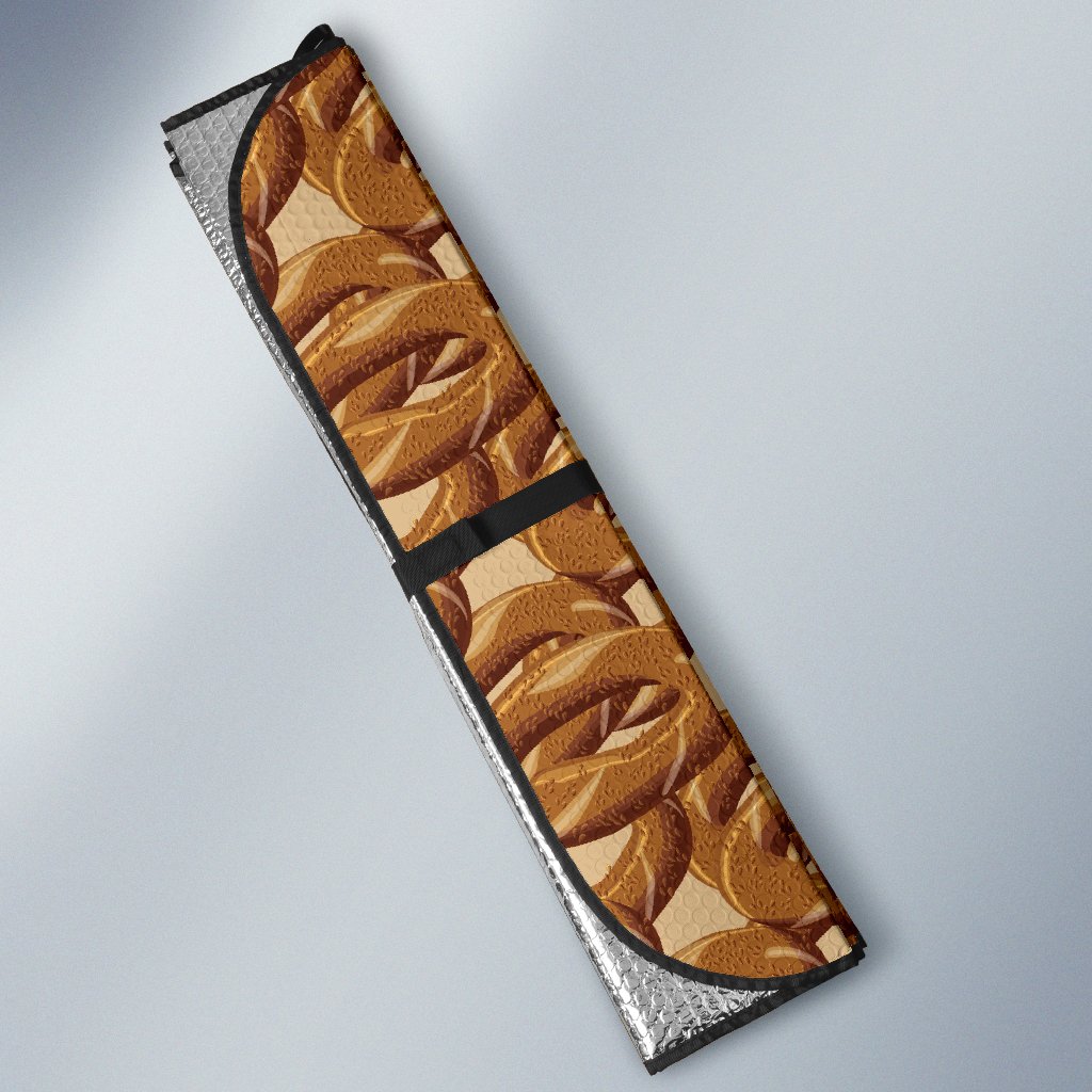 Bagel Pattern Print Design 02 Car Sun Shade-JORJUNE.COM