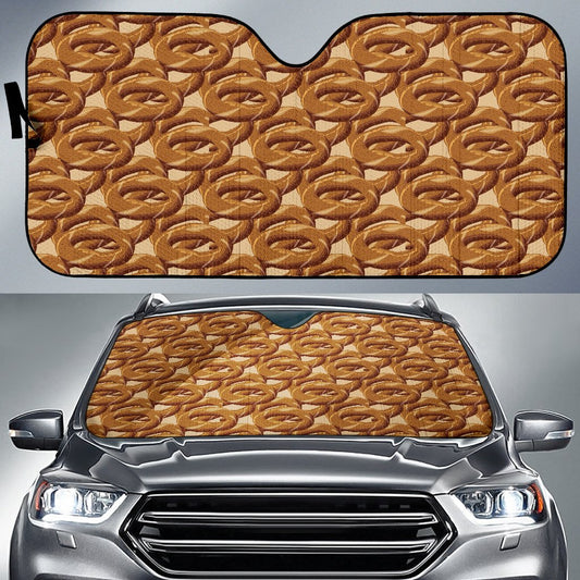 Bagel Pattern Print Design 02 Car Sun Shade-JORJUNE.COM