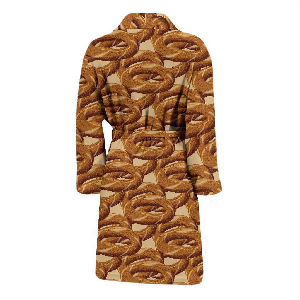 Bagel Pattern Print Design 02 Men Bathrobe-JORJUNE.COM