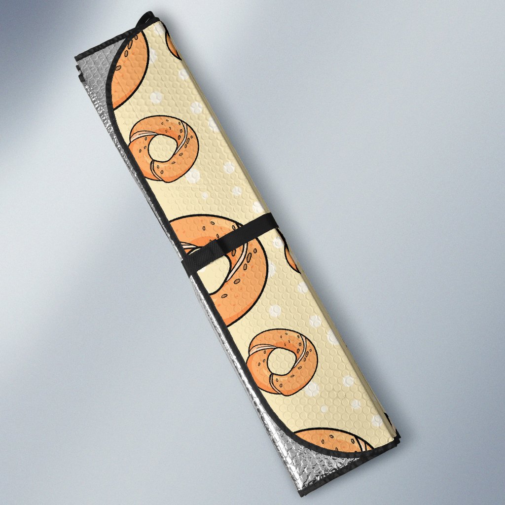 Bagel Pattern Print Design 03 Car Sun Shade-JORJUNE.COM