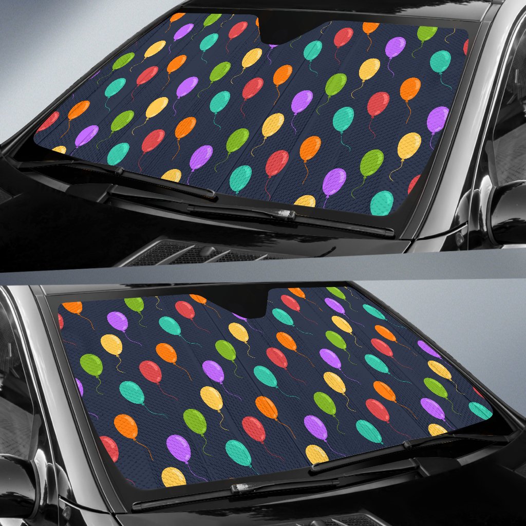Ballon Colorful Pattern Print Design 03 Car Sun Shade-JORJUNE.COM