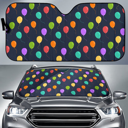 Ballon Colorful Pattern Print Design 03 Car Sun Shade-JORJUNE.COM