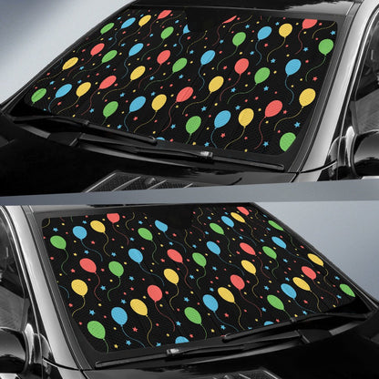 Ballon Colorful Pattern Print Design 04 Car Sun Shade-JORJUNE.COM