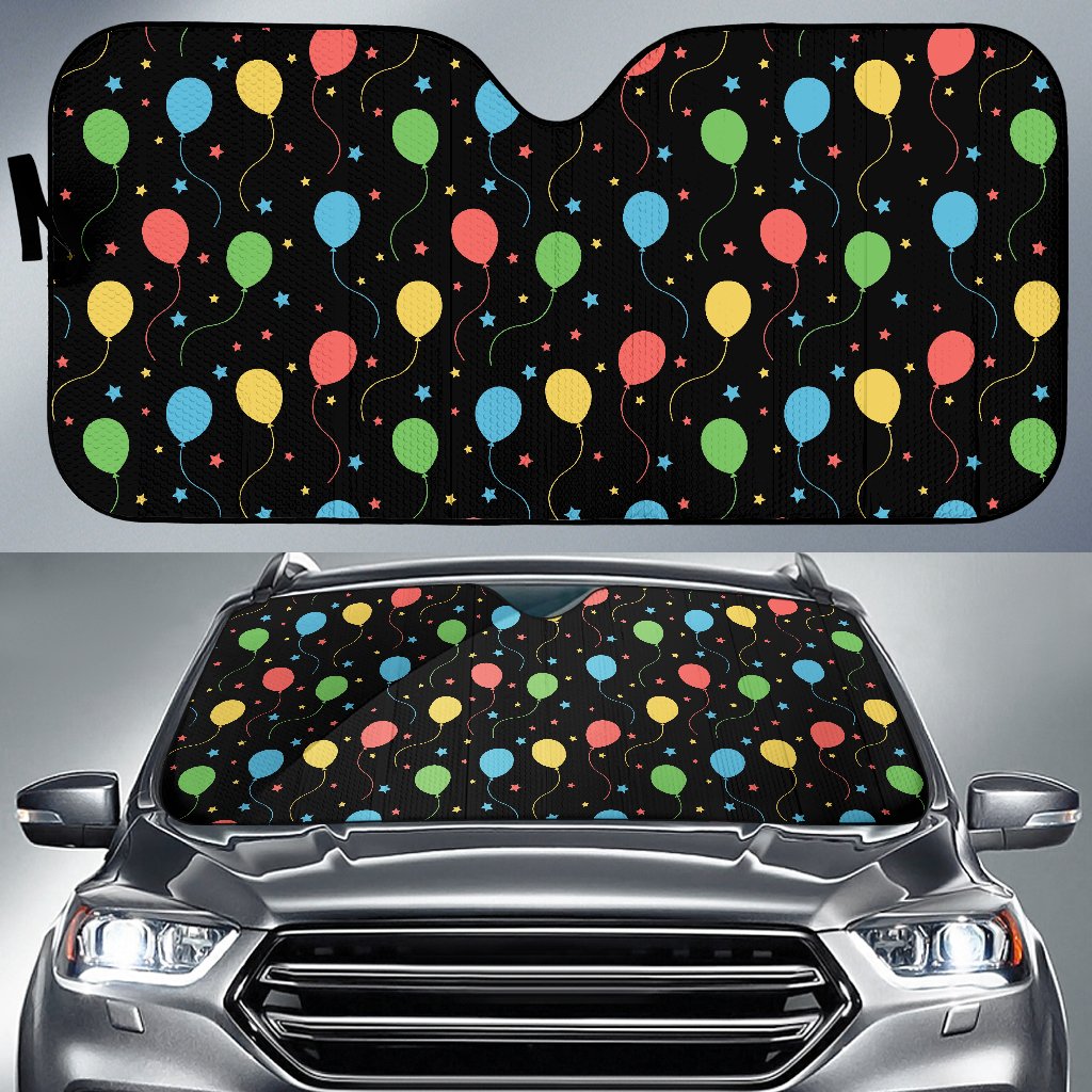 Ballon Colorful Pattern Print Design 04 Car Sun Shade-JORJUNE.COM