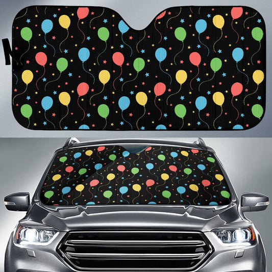 Ballon Colorful Pattern Print Design 04 Car Sun Shade-JORJUNE.COM