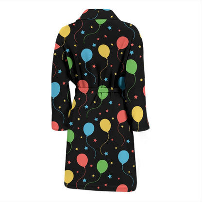 Ballon Colorful Pattern Print Design 04 Men Bathrobe-JORJUNE.COM