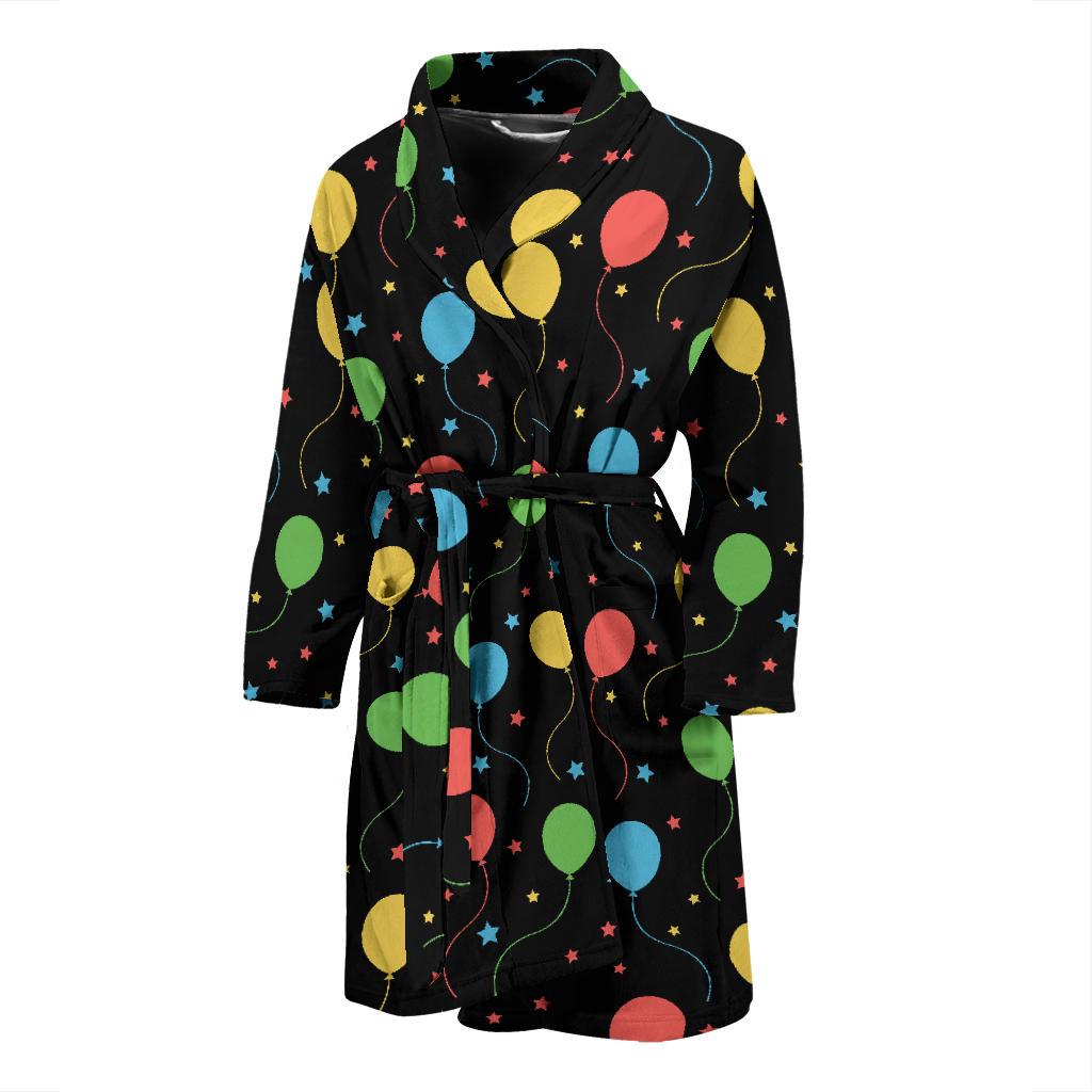 Ballon Colorful Pattern Print Design 04 Men Bathrobe-JORJUNE.COM