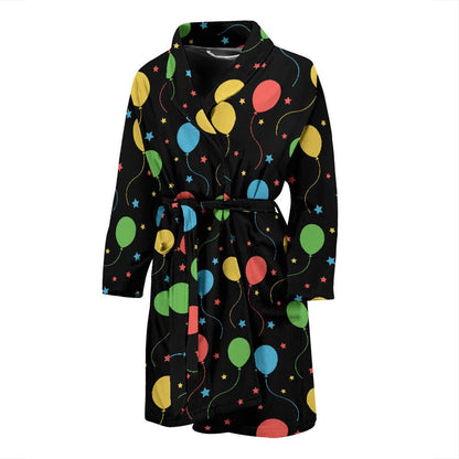 Ballon Colorful Pattern Print Design 04 Men Bathrobe-JORJUNE.COM