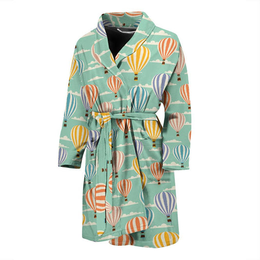 Ballon Pattern Print Design 01 Men Bathrobe-JORJUNE.COM