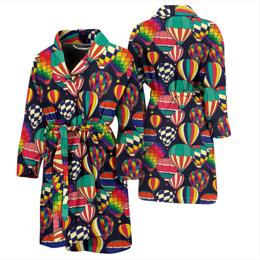 Ballon Pattern Print Design 02 Men Bathrobe-JORJUNE.COM