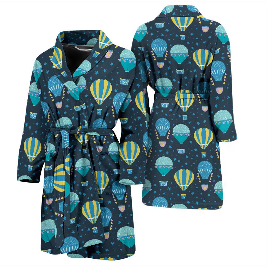 Ballon Pattern Print Design 06 Men Bathrobe-JORJUNE.COM