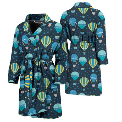 Ballon Pattern Print Design 06 Men Bathrobe-JORJUNE.COM