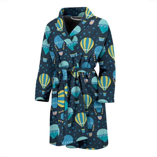 Ballon Pattern Print Design 06 Men Bathrobe-JORJUNE.COM