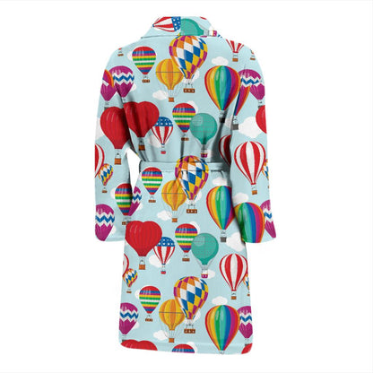 Ballon Pattern Print Design 07 Men Bathrobe-JORJUNE.COM