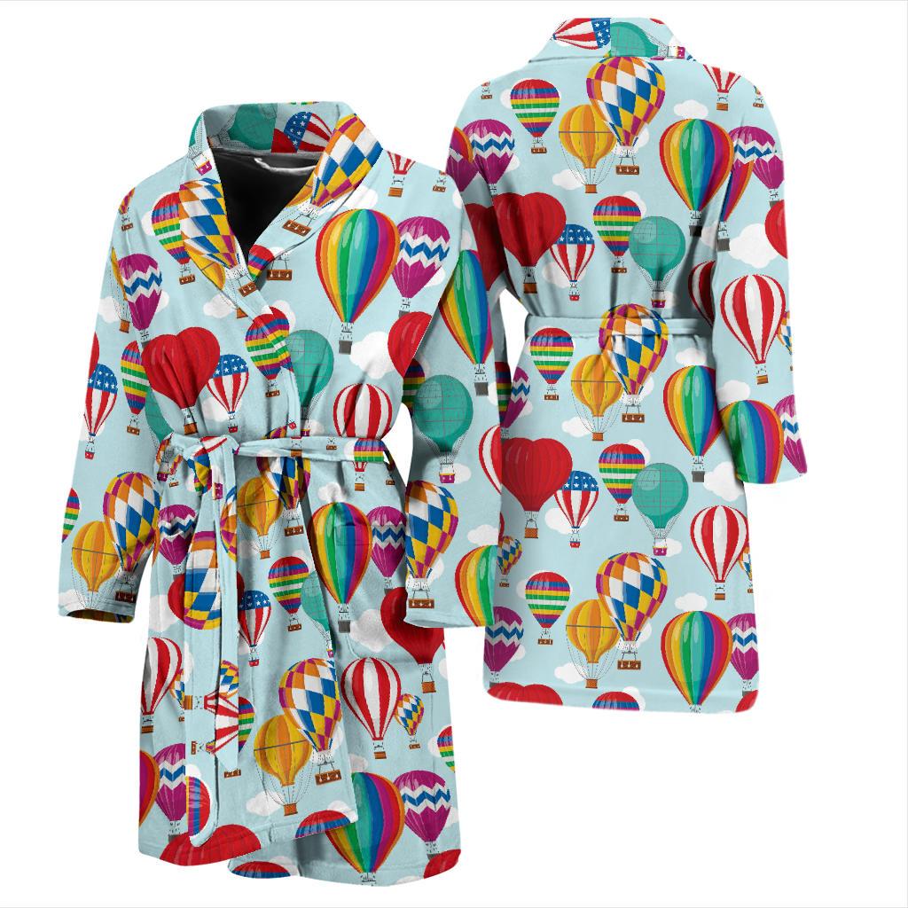 Ballon Pattern Print Design 07 Men Bathrobe-JORJUNE.COM