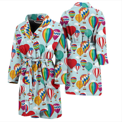 Ballon Pattern Print Design 07 Men Bathrobe-JORJUNE.COM