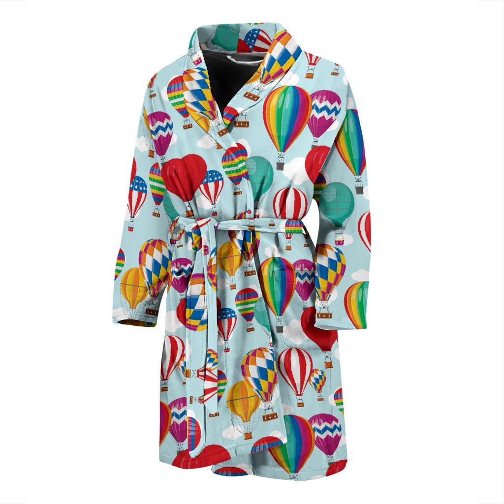 Ballon Pattern Print Design 07 Men Bathrobe-JORJUNE.COM