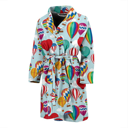 Ballon Pattern Print Design 07 Men Bathrobe-JORJUNE.COM