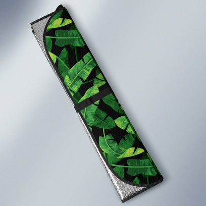 Banana Leaf Pattern Print Design 02 Car Sun Shade-JORJUNE.COM