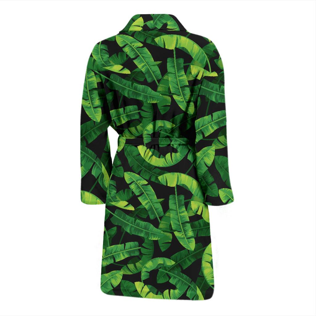 Banana Leaf Pattern Print Design 02 Men Bathrobe-JORJUNE.COM