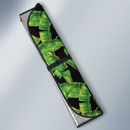 Banana Leaf Pattern Print Design 03 Car Sun Shade-JORJUNE.COM