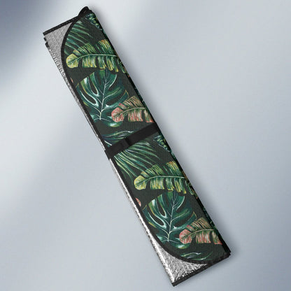 Banana Leaf Pattern Print Design 05 Car Sun Shade-JORJUNE.COM