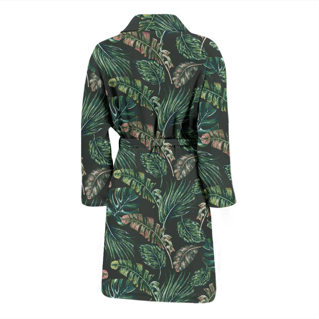 Banana Leaf Pattern Print Design 05 Men Bathrobe-JORJUNE.COM