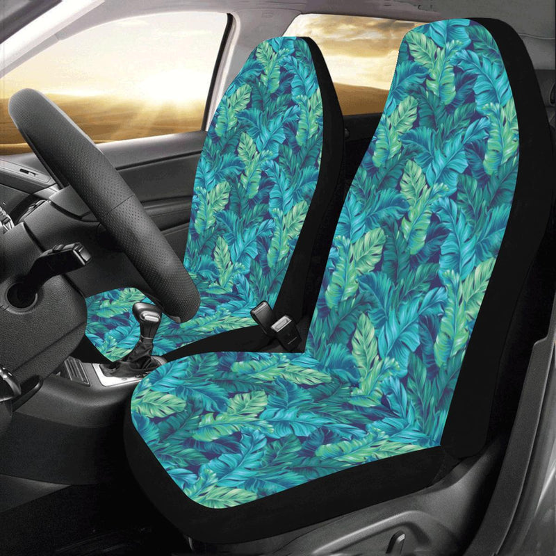 Banana Leaf Pattern Print Design 06 Car Seat Covers (Set of 2)-JORJUNE.COM