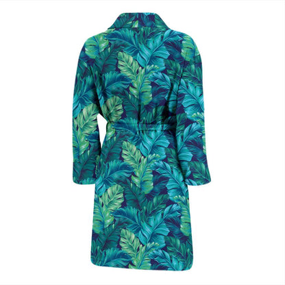 Banana Leaf Pattern Print Design 06 Men Bathrobe-JORJUNE.COM