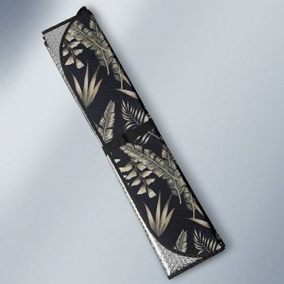 Banana Leaf Pattern Print Design 07 Car Sun Shade-JORJUNE.COM