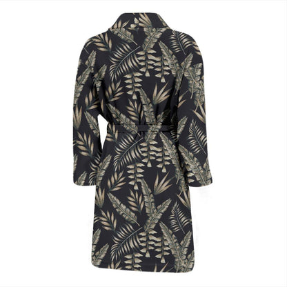 Banana Leaf Pattern Print Design 07 Men Bathrobe-JORJUNE.COM