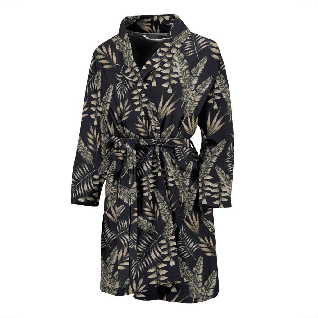Banana Leaf Pattern Print Design 07 Men Bathrobe-JORJUNE.COM