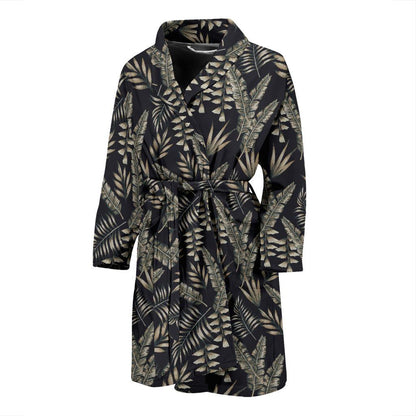 Banana Leaf Pattern Print Design 07 Men Bathrobe-JORJUNE.COM