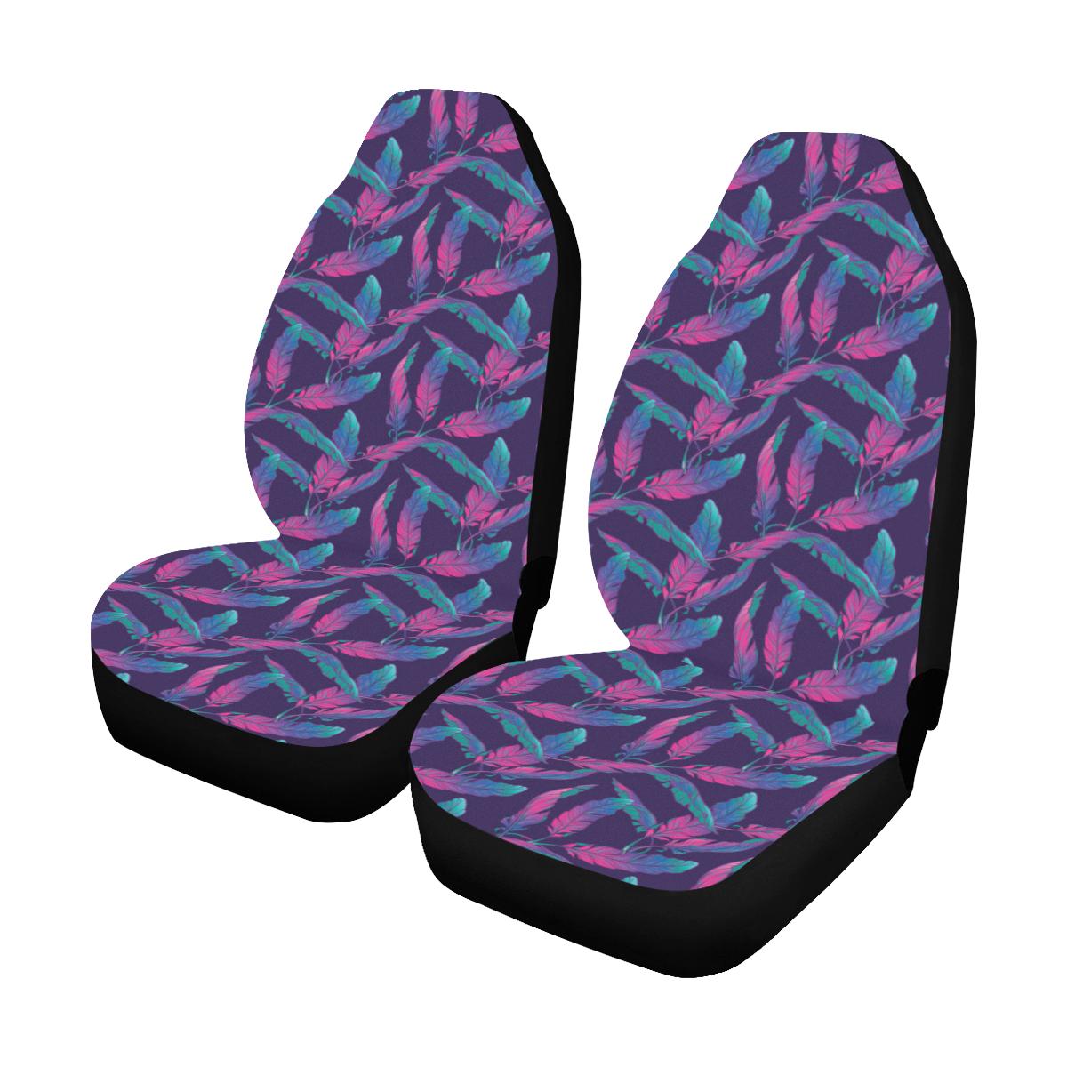 Banana Leaf Pattern Print Design 08 Car Seat Covers (Set of 2)-JORJUNE.COM