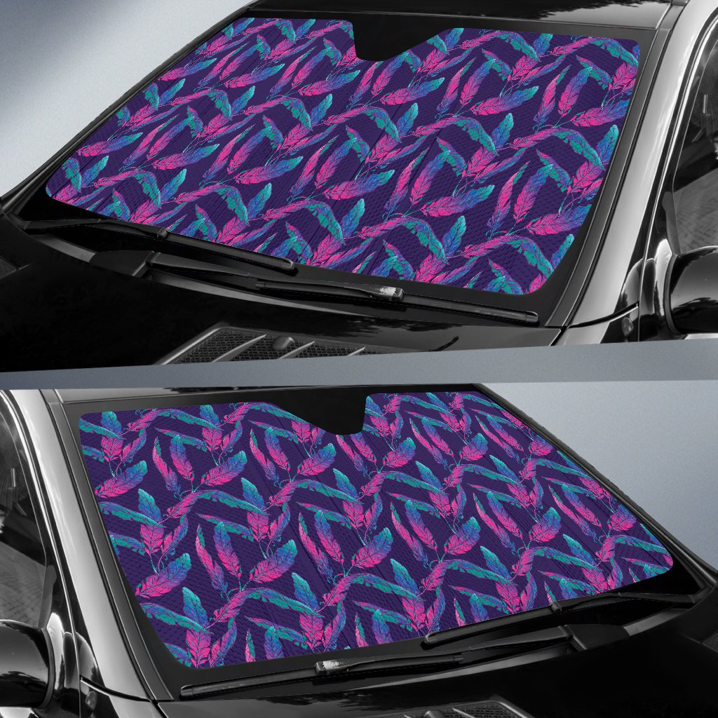Banana Leaf Pattern Print Design 08 Car Sun Shade-JORJUNE.COM