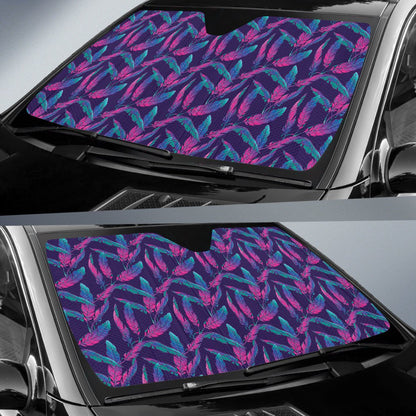 Banana Leaf Pattern Print Design 08 Car Sun Shade-JORJUNE.COM