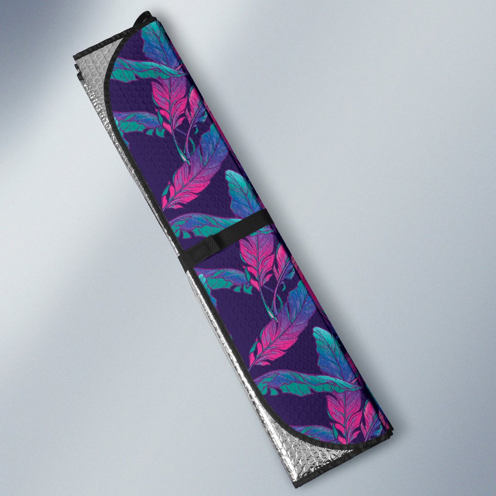 Banana Leaf Pattern Print Design 08 Car Sun Shade-JORJUNE.COM