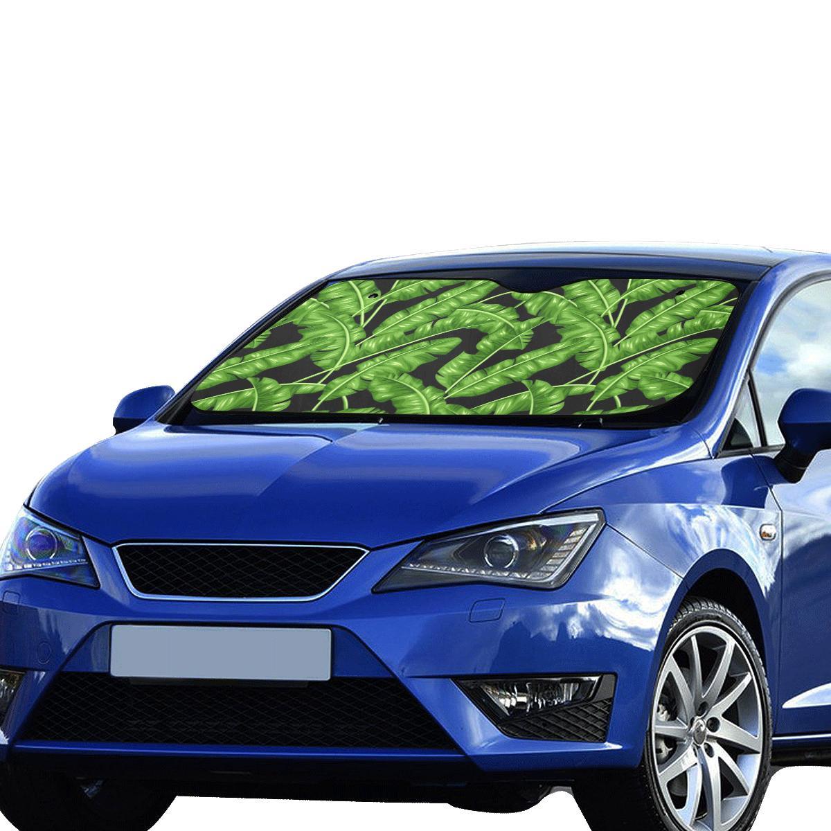 Banana Leaf Pattern Print Design BL01 Car Sun Shade-JorJune