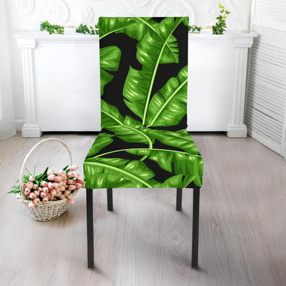 Banana Leaf Pattern Print Design BL01 Dining Chair Slipcover-JORJUNE.COM
