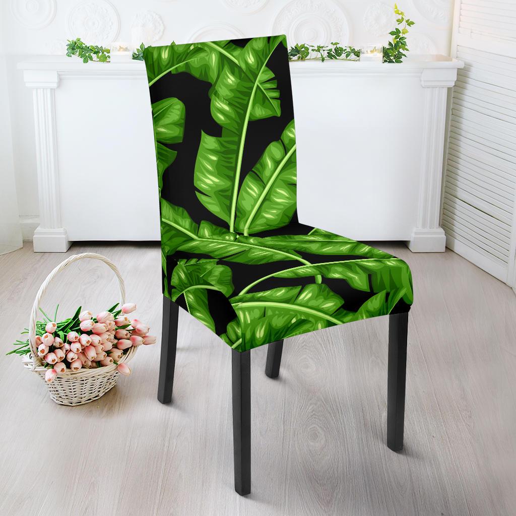 Banana Leaf Pattern Print Design BL01 Dining Chair Slipcover-JORJUNE.COM