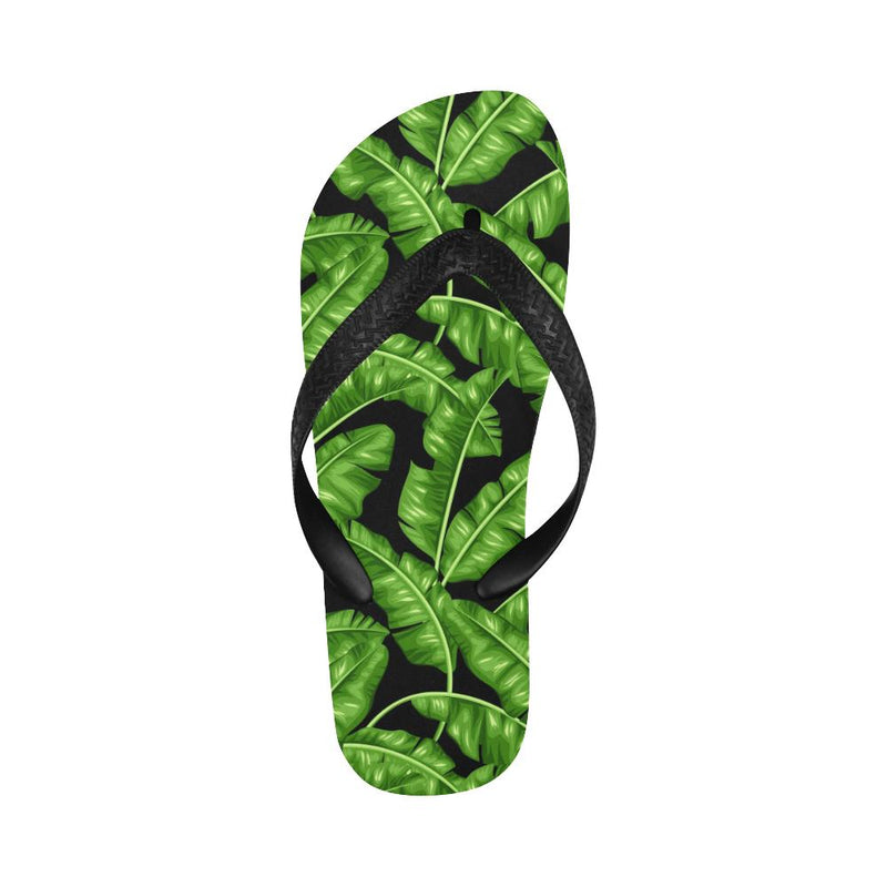 Banana Leaf Pattern Print Design BL01 Flip Flops-JorJune