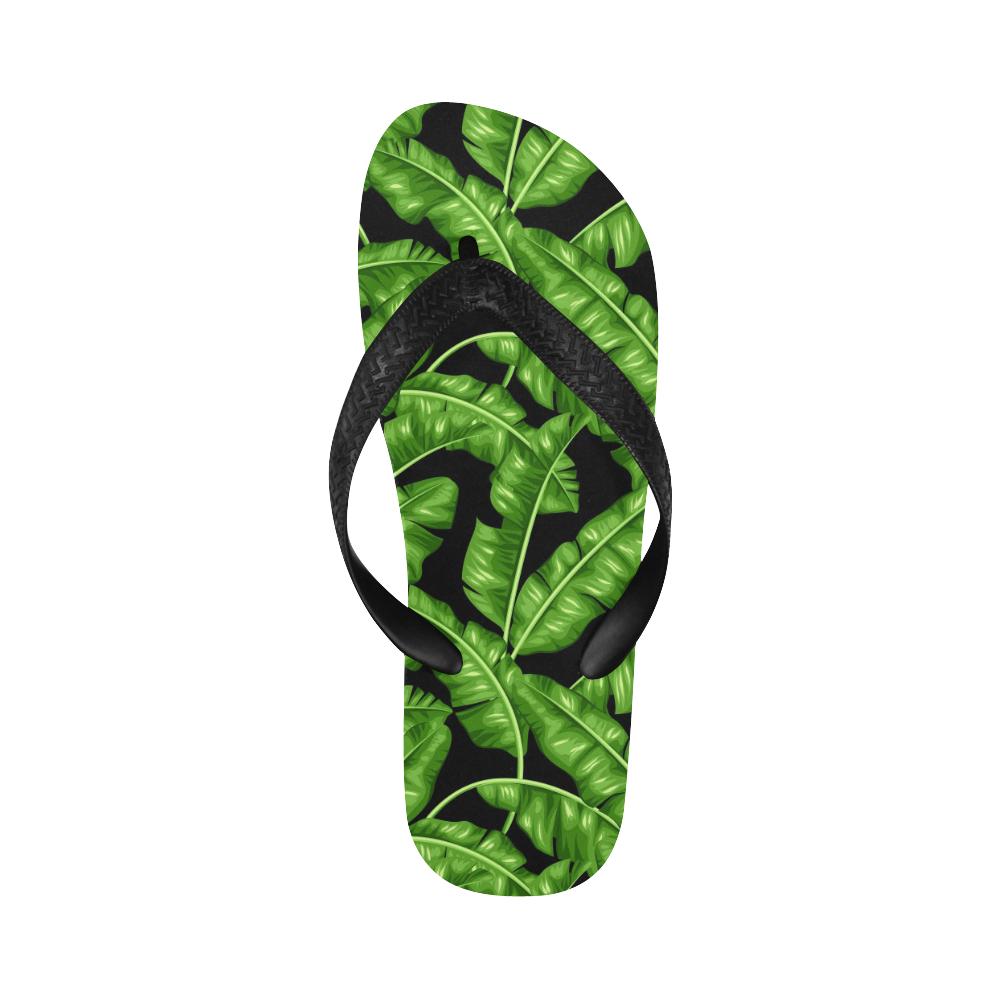 Banana Leaf Pattern Print Design BL01 Flip Flops-JorJune