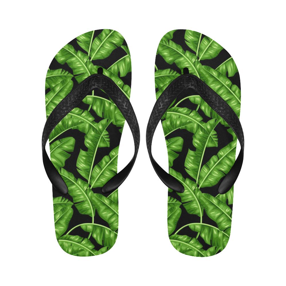 Banana Leaf Pattern Print Design BL01 Flip Flops-JorJune