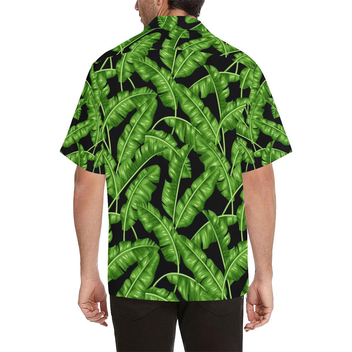 Banana Leaf Pattern Print Design BL01 Men Hawaiian Shirt-JorJune