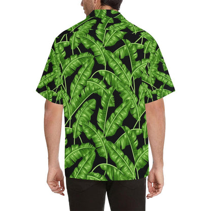 Banana Leaf Pattern Print Design BL01 Men Hawaiian Shirt-JorJune