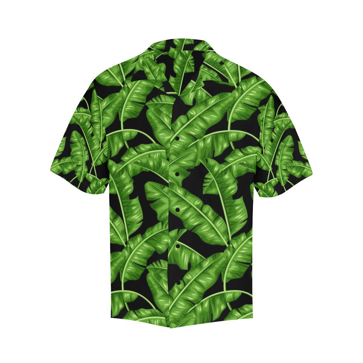 Banana Leaf Pattern Print Design BL01 Men Hawaiian Shirt-JorJune