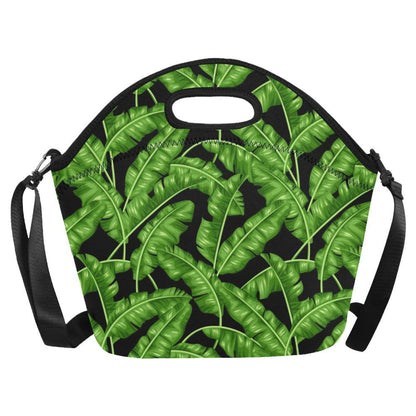Banana Leaf Pattern Print Design BL01 Neoprene Lunch Bag-JorJune