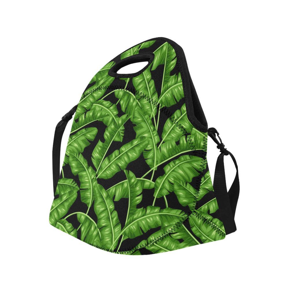 Banana Leaf Pattern Print Design BL01 Neoprene Lunch Bag-JorJune