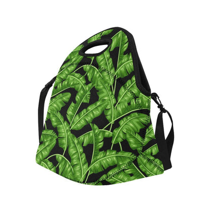Banana Leaf Pattern Print Design BL01 Neoprene Lunch Bag-JorJune