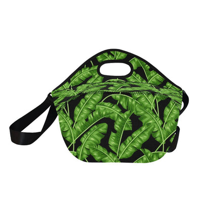 Banana Leaf Pattern Print Design BL01 Neoprene Lunch Bag-JorJune